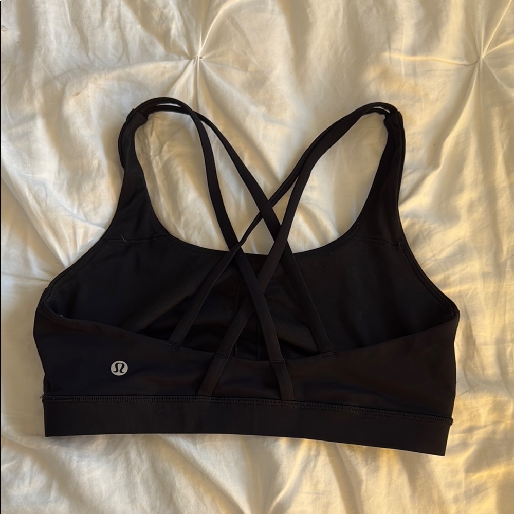 lululemon athletica Black Medium Support Sports Bra